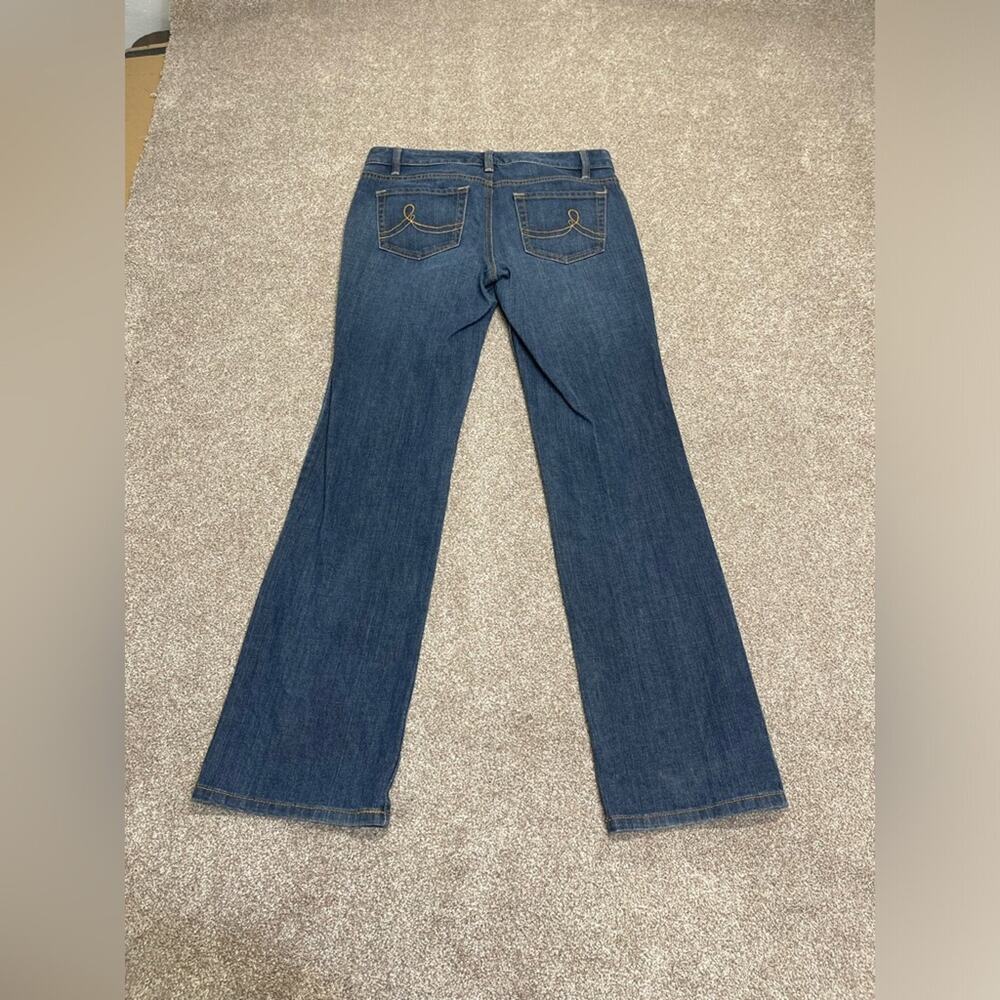 Loft Womens original bootcut jeans sz 6 mid rise dark wash blue jeans retro